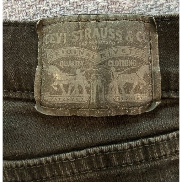 Levis Womens 10 Classic Bootcut Jeans Black Cotton Blend Stretch Mid Rise - Picture 9 of 11